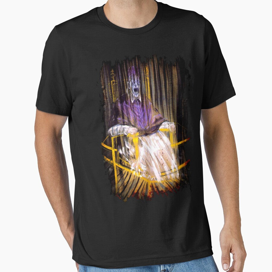 Francis Bacon Screaming Pope painting art lover gift t shirt by Johannesart
