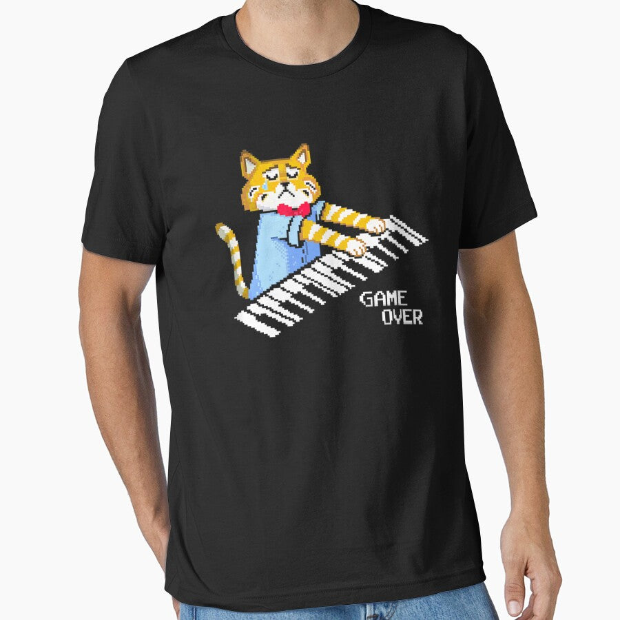 Game Over Pixel Cat by sigrunsartcave