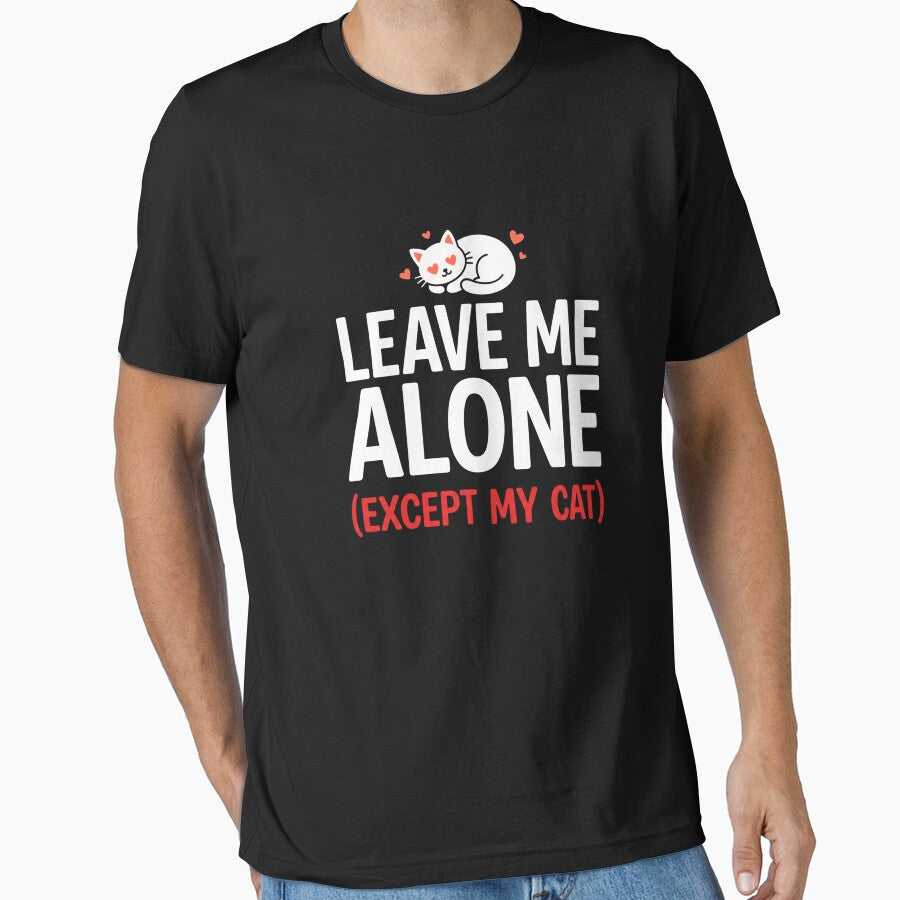 Leave Me Alone Cat Introvert Funny Design by Introvert Cat
