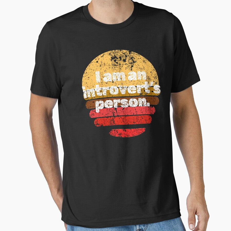 I am an Introvert's person. Destressed Font Retro Sunset by InsanelyD