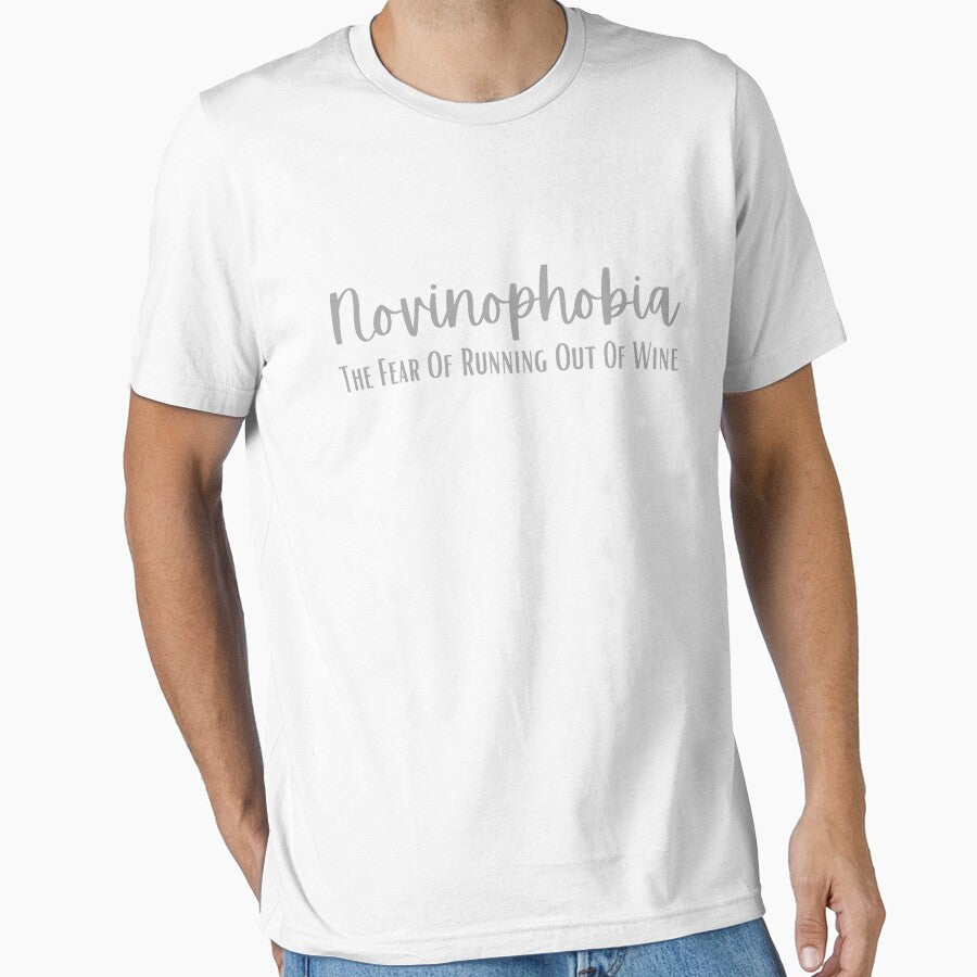 Wine Lover | Novinophobia | Funny Wine Shirt by Presto Prints Design