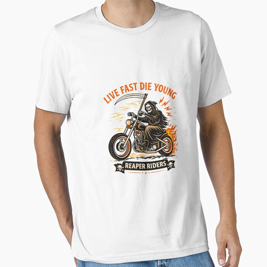 Reaper Riders Motorcycle T-Shirt by Matinez Pink