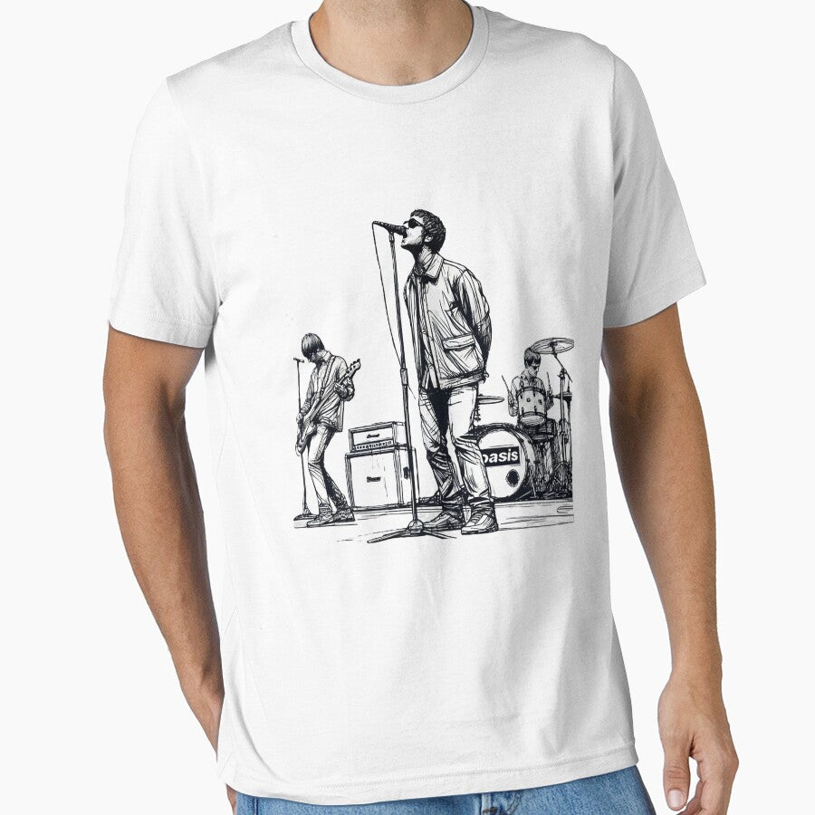 Minimalist Line Art of Oasis Performing by Roshan113