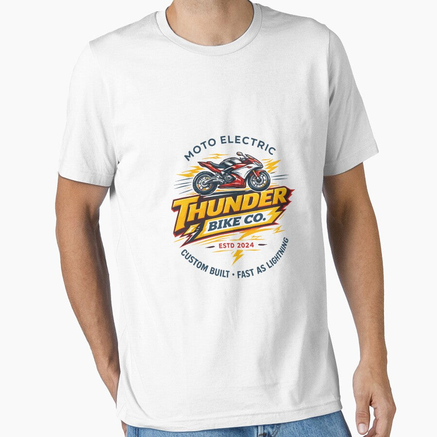Electric Motorcycle T-Shirt by Matinez Pink