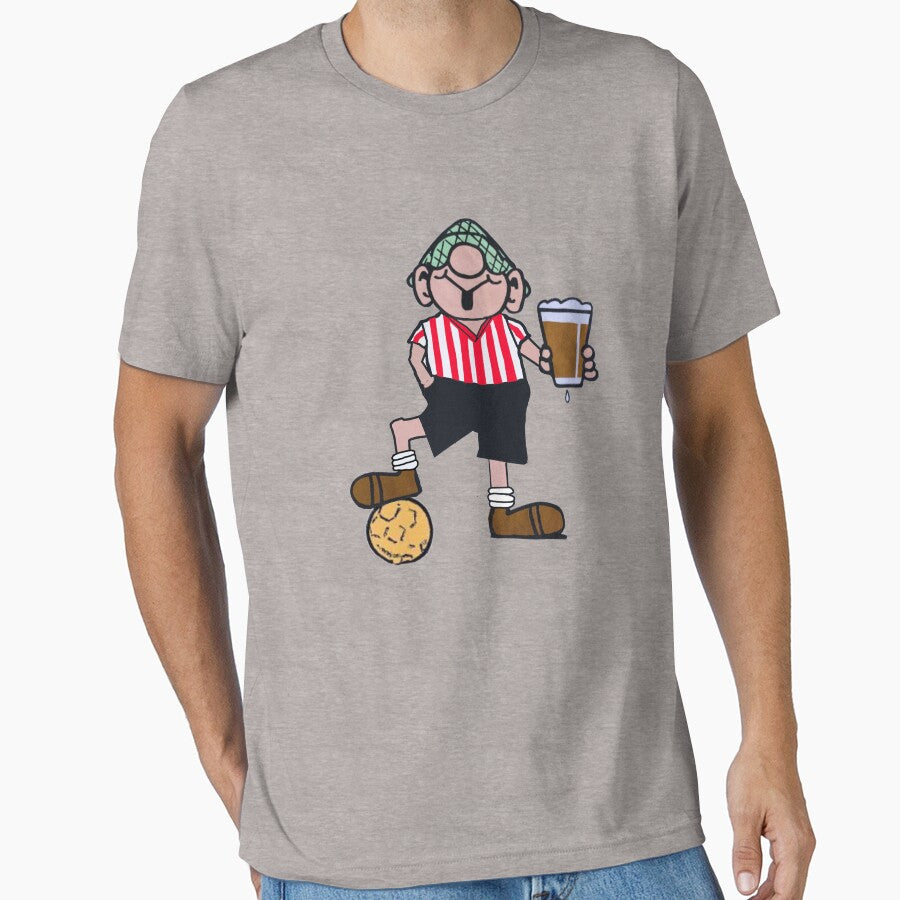 ANDY CAPP RED AND WHITE FOOTBALL SHIRT by Whatamidoing20