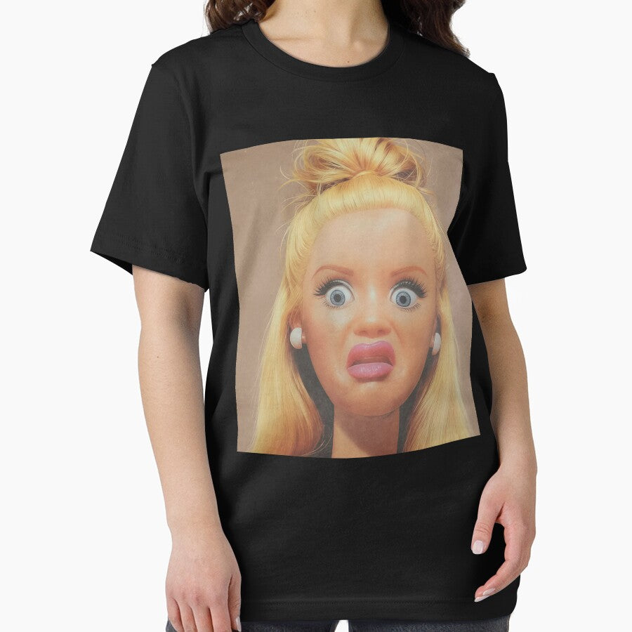 Vintage Washed Shock Doll, Surreal Doll Face, Ironic Statement, Meme by BooberriesS