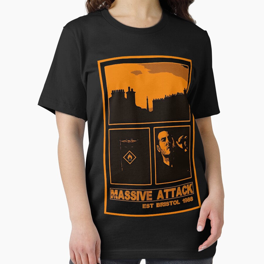 MASSIVE ATTACK BRISTOL COLLAGE PRINT ORANGE by Campbell0395