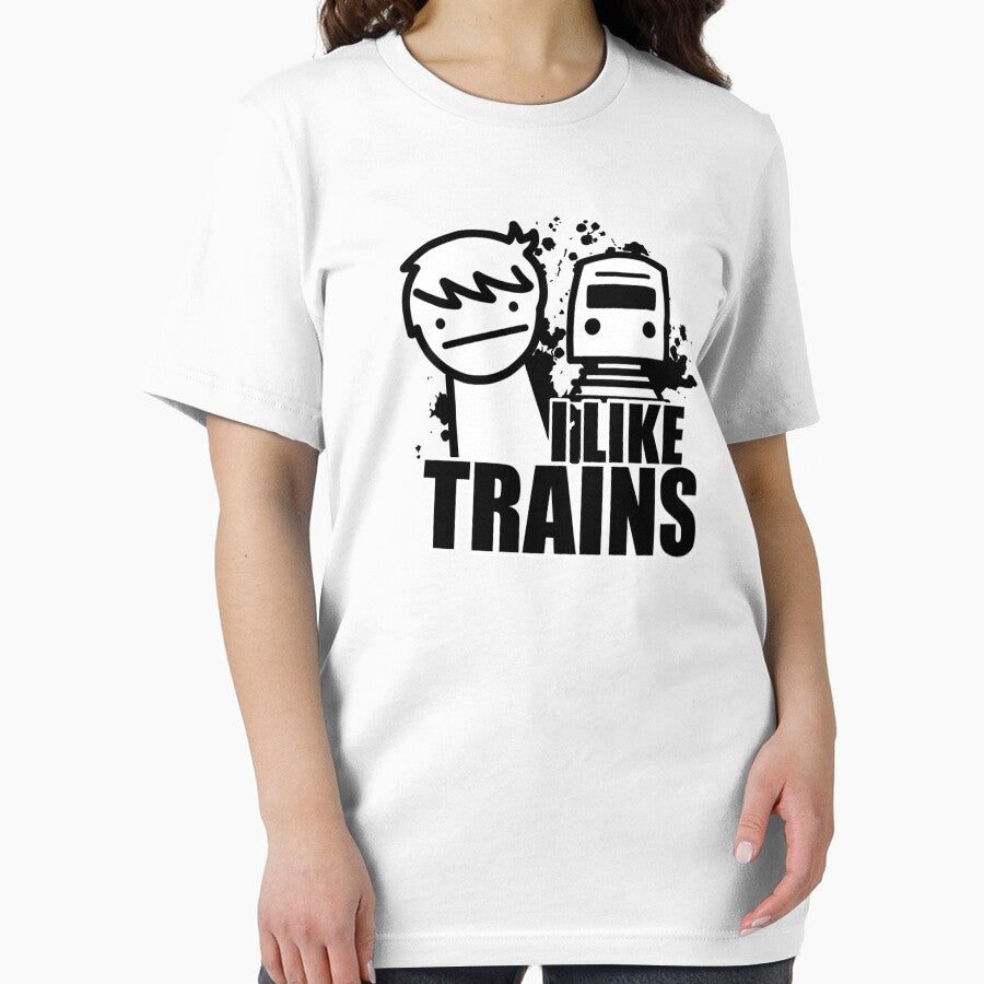 ASDF T-Shirt I Like Trains by Cinemadelic