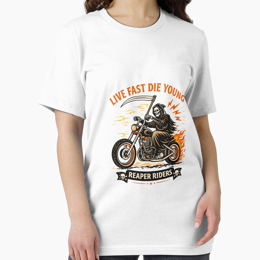 Reaper Riders Motorcycle T-Shirt by Matinez Pink