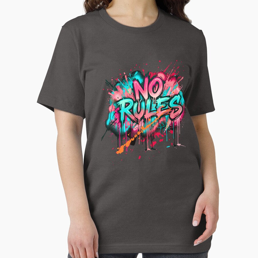 No Rules- Street Vibes Graffiti Art T-Shirt by typoinspired