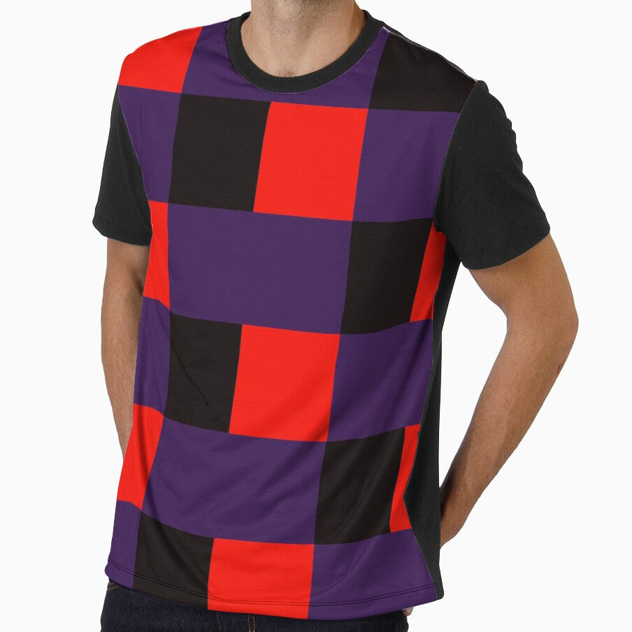 Squares & Rectangle (Purple, Black, Red) by Paul James Farr