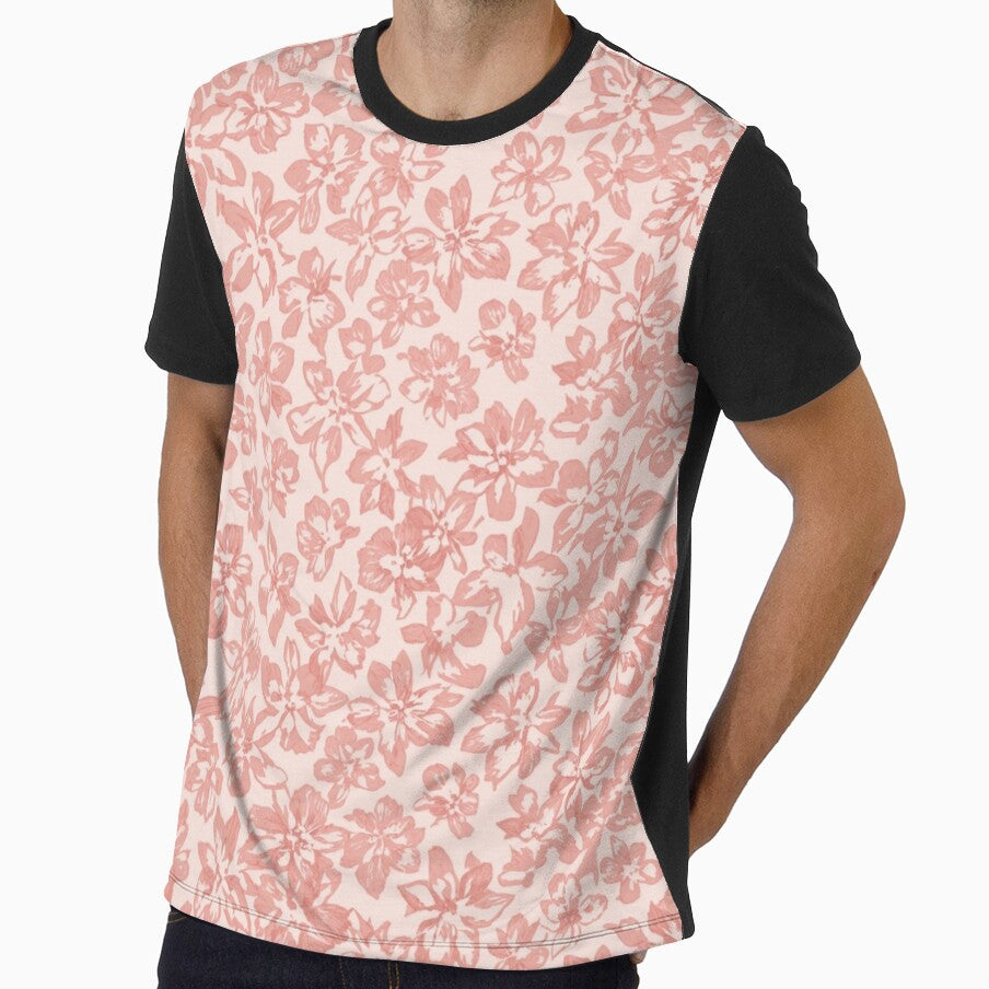 Cotton Candy Pink Floral Design Pattern by burbankdesigns