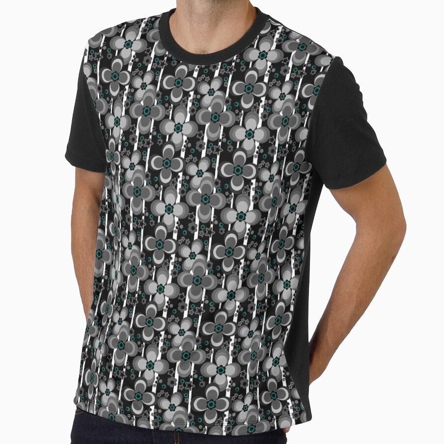 Black and white floral pattern by fuzzyfox