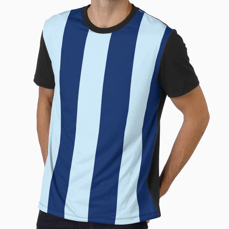 Blue On Blue Striped Pattern Design by signshirtz