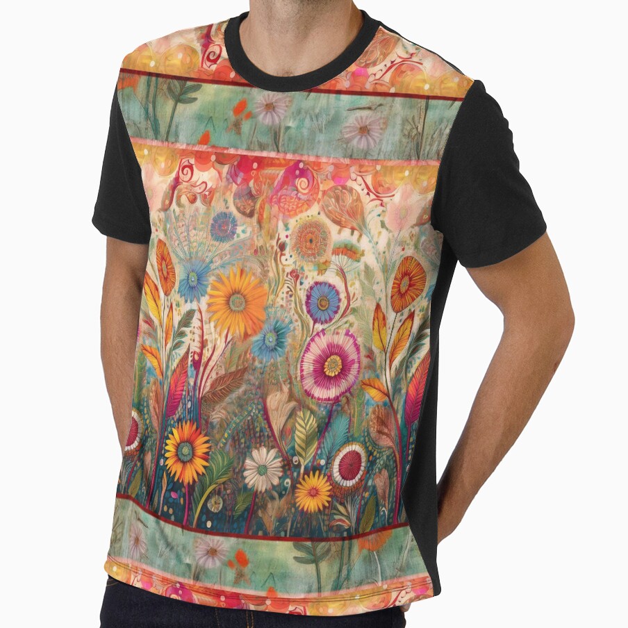 Retro Hippie: Folk Art Garden by J Marielle Designs