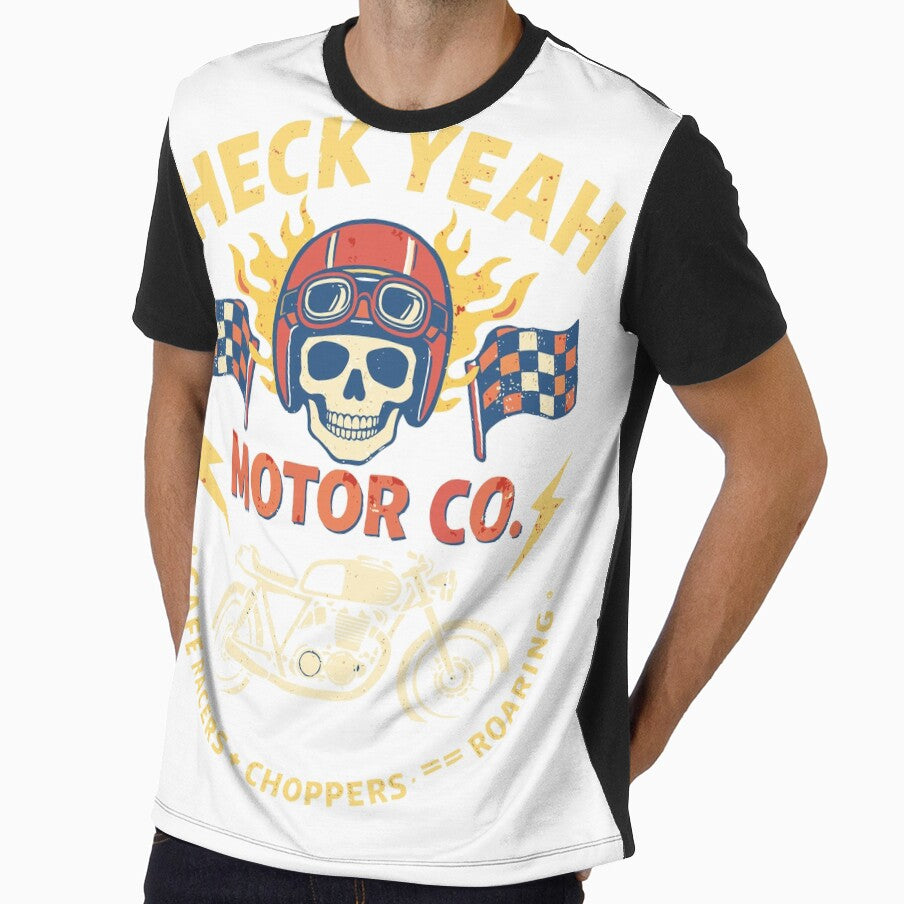 Motorcycle Cafe Racer T-Shirt by Matinez Pink
