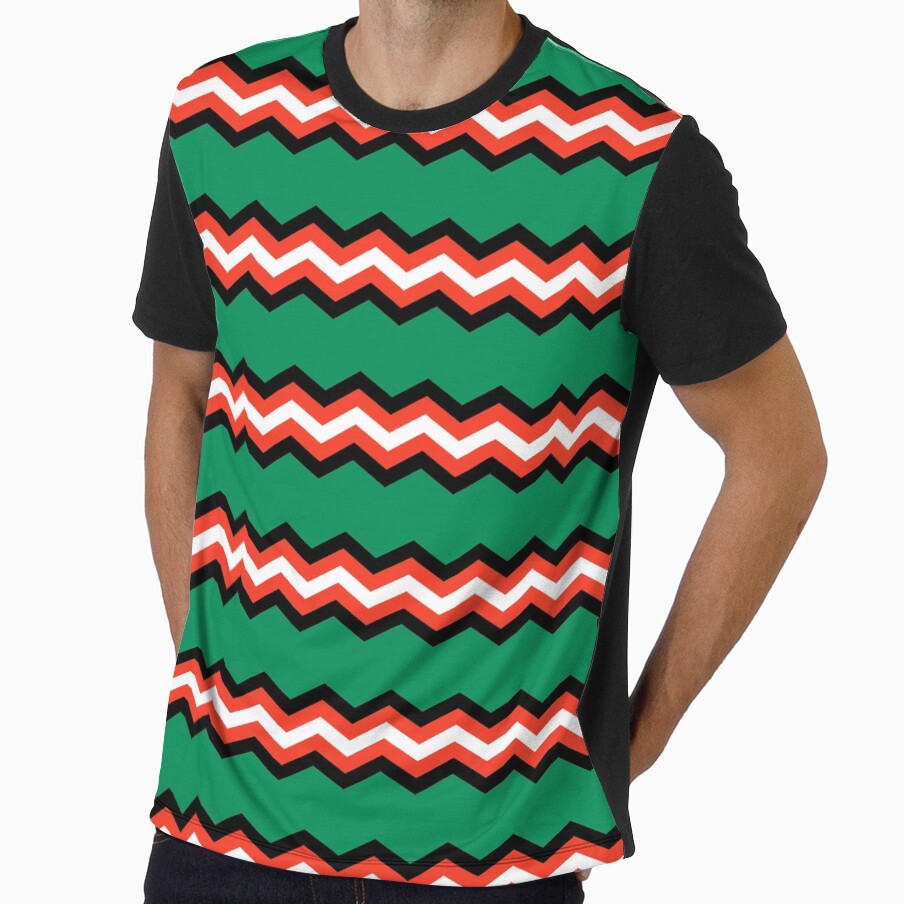 Bold 80s retro aesthetic zig zag by findlost