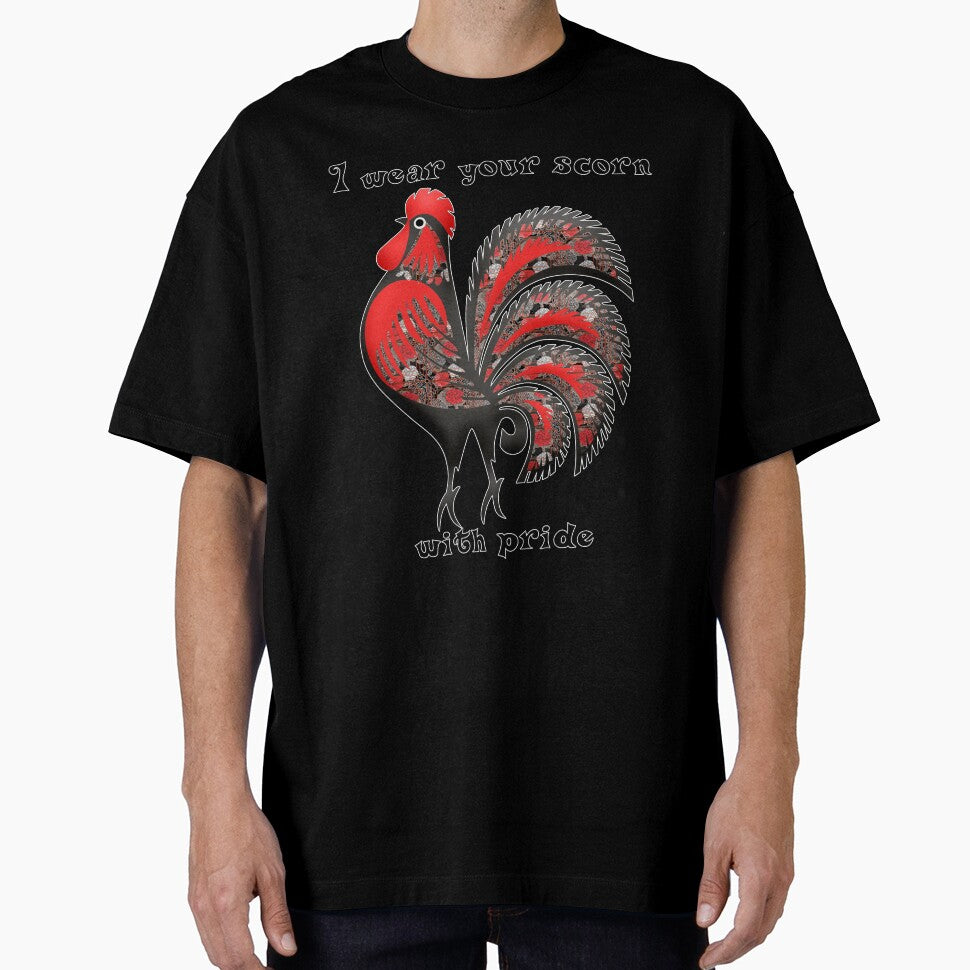 I wear your scorn with pride (rooster) by SolidEarthArt