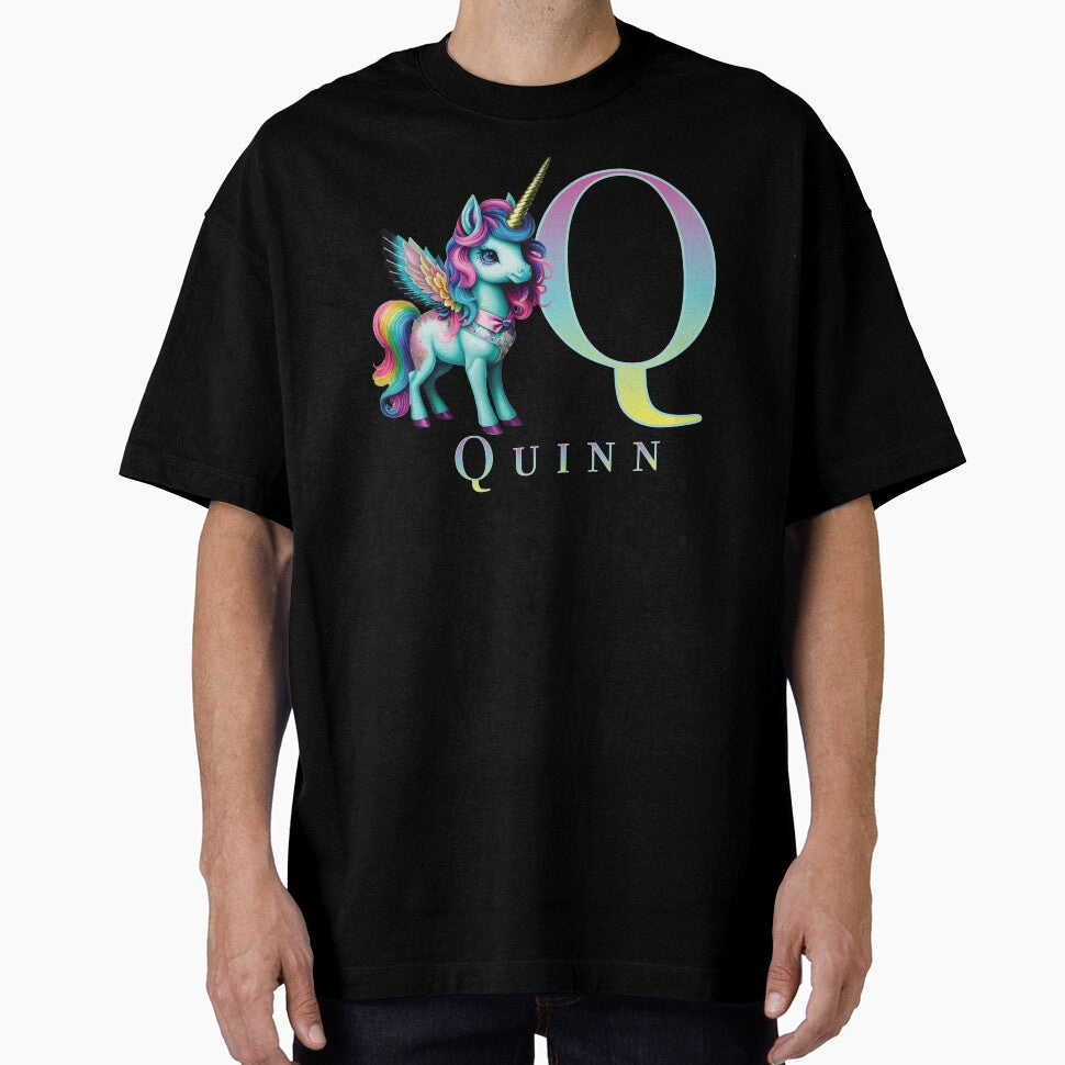 Quinn name with a cute unicorn by Lubellebubble20