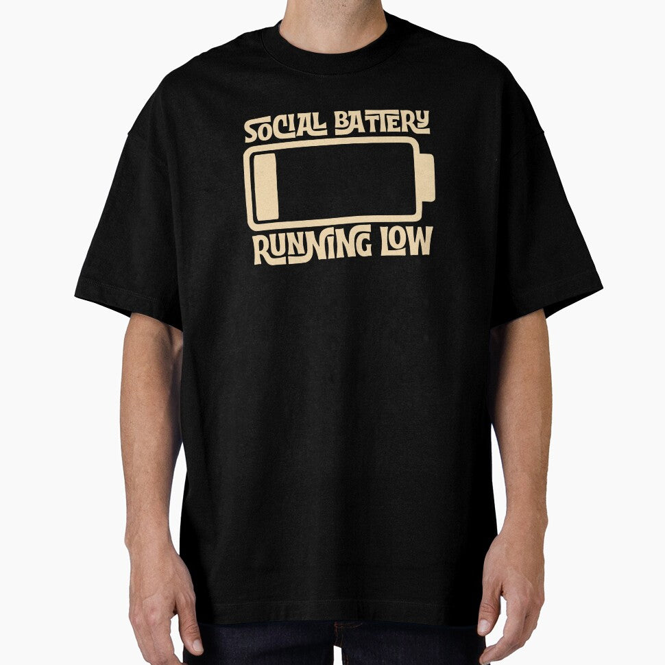 Retro social battery running low light by kreativdesigns_