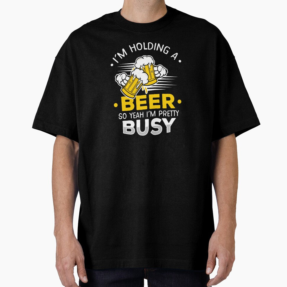 Beer Lover Master I'm Holding A Beer Busy Gift Idea by haselshirt