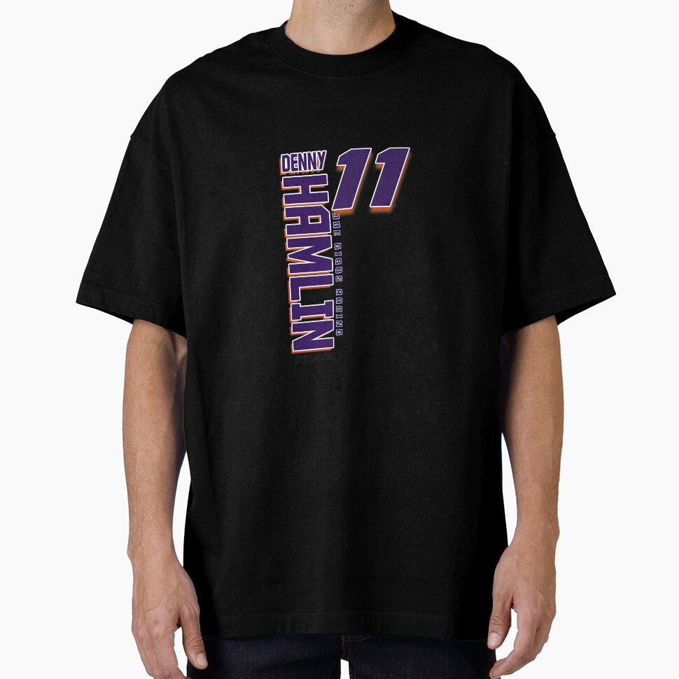NASCAR - Denny Hamlin - Vertical Carbon Fiber Premium Tri-Blend by MichelleELawren