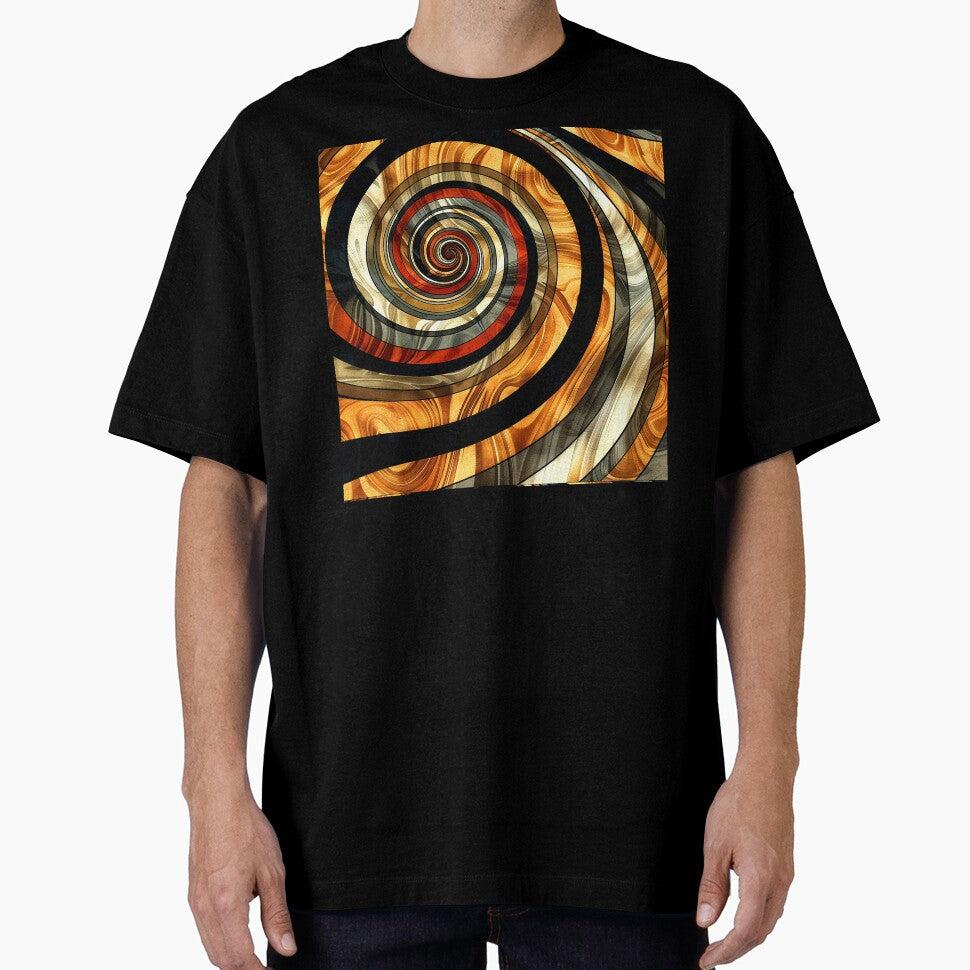 Boho Caramel and Earth Tones Hues Swirling Abstract by DEC02
