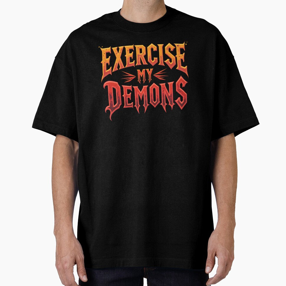 Exercise My Demons Funny Workout Motivation by printedartgoods