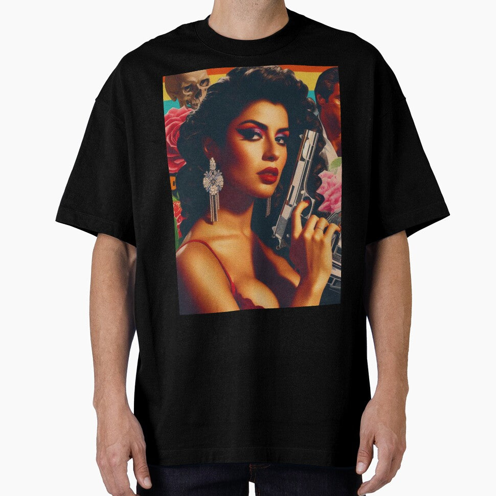 Retrowave Action Woman by PulpVintage