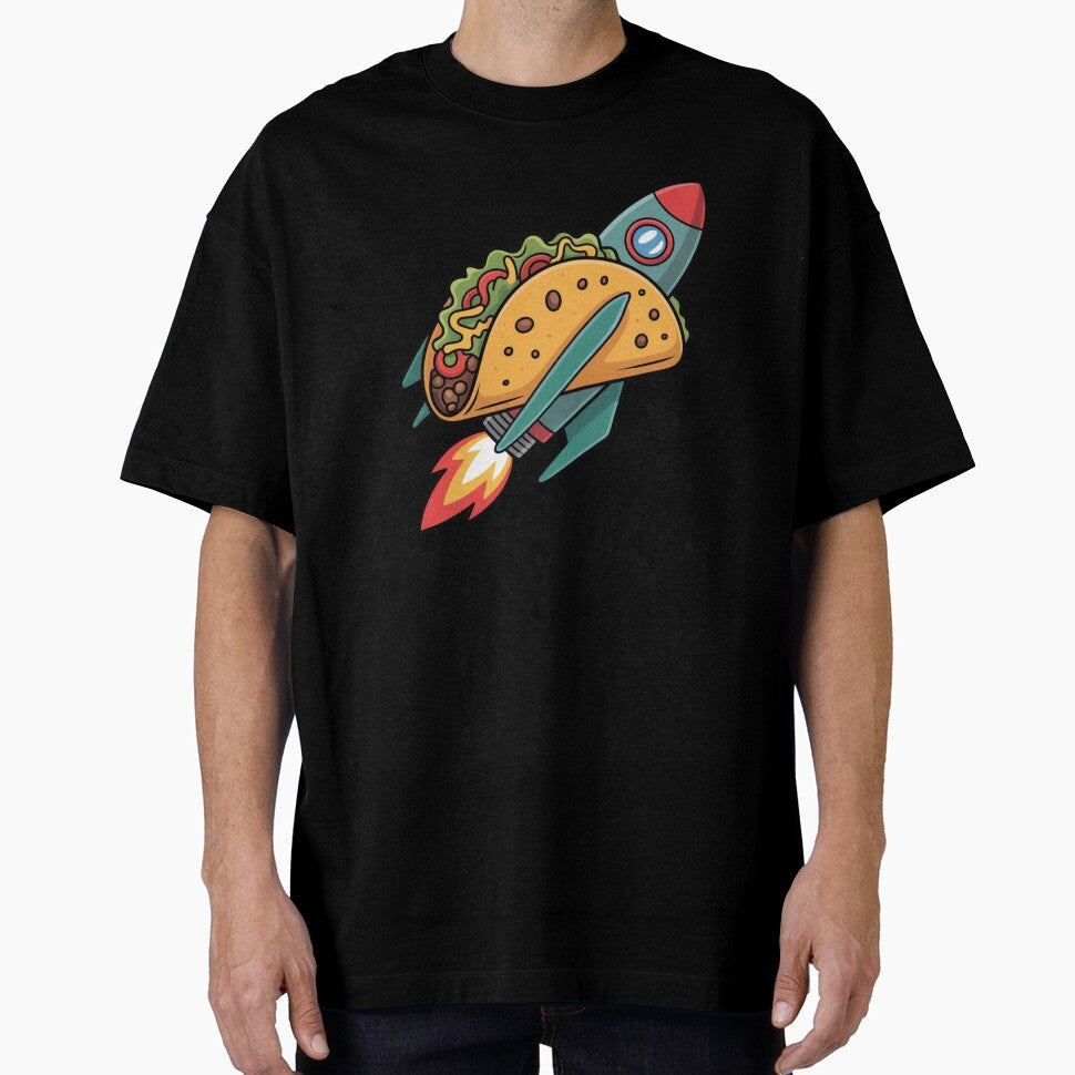 Flying Taco Rocket Space Adventure Cartoon by DailySparks