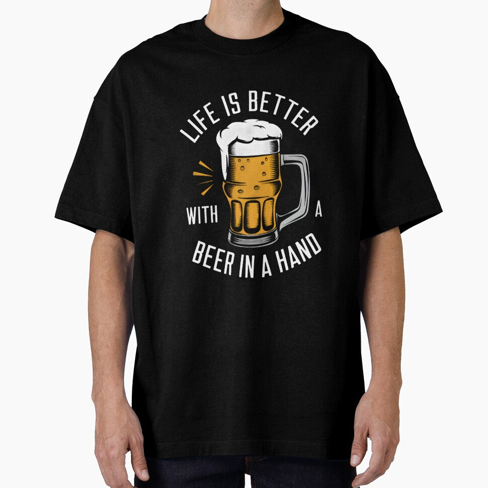 Life Is Better With A Beer In Hand Retro Design by drsnlnd