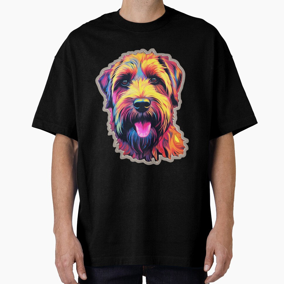 Soft-coated Wheaten Terrier Neon Design by CUTEDOGGIEZ