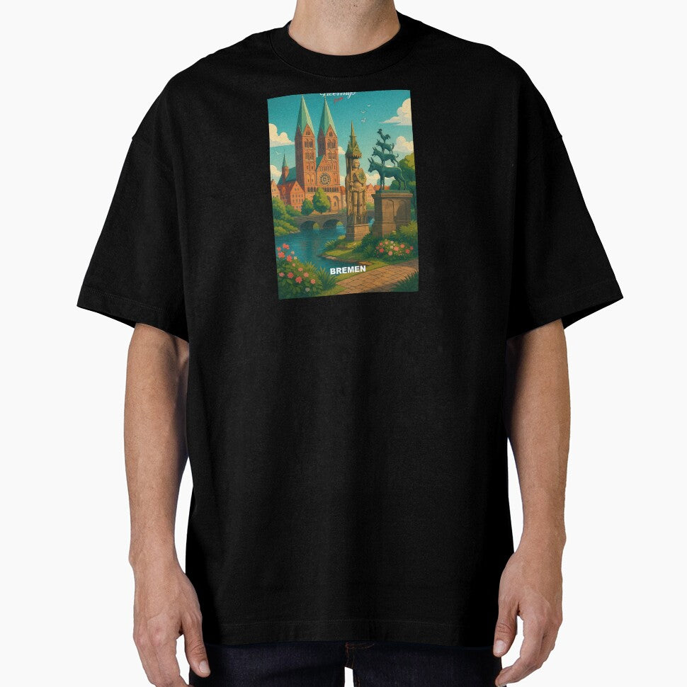 Greetings from BREMEN Germany - Modern Colorful City View by Earth Celebration Designs