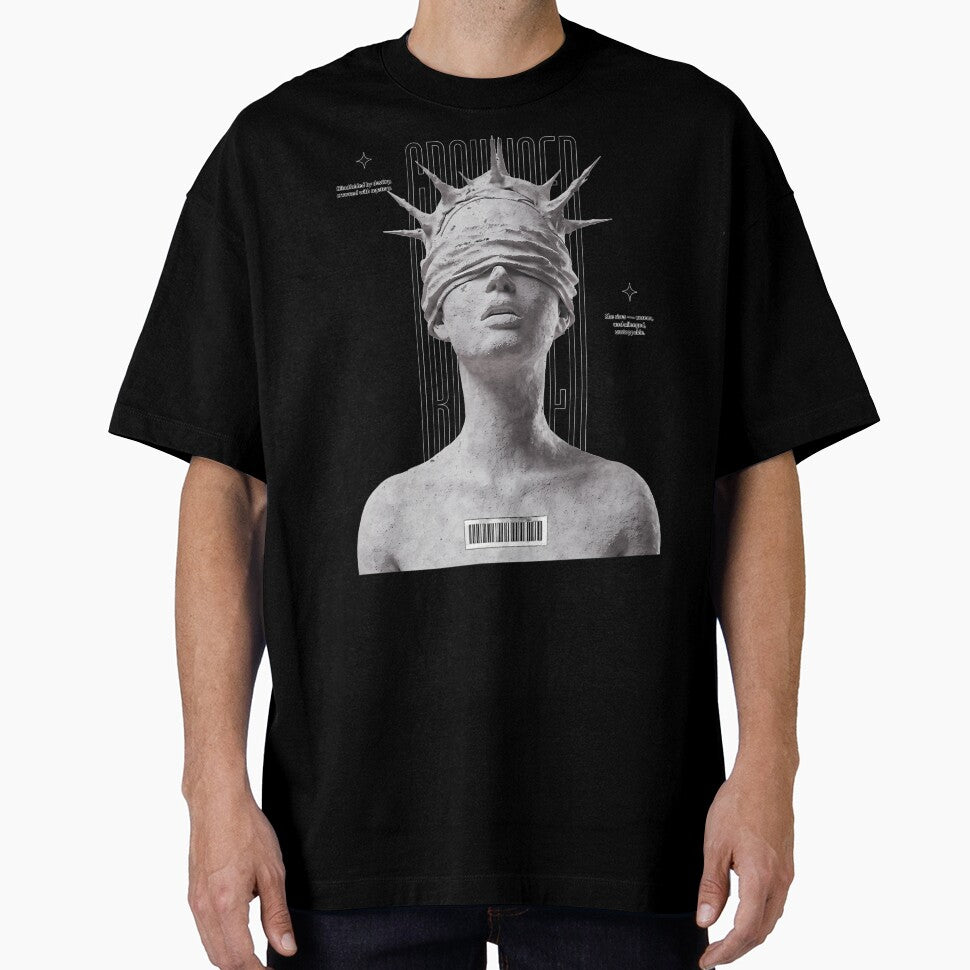 Brutalism Streetwear Crying Face Design by CanineInk