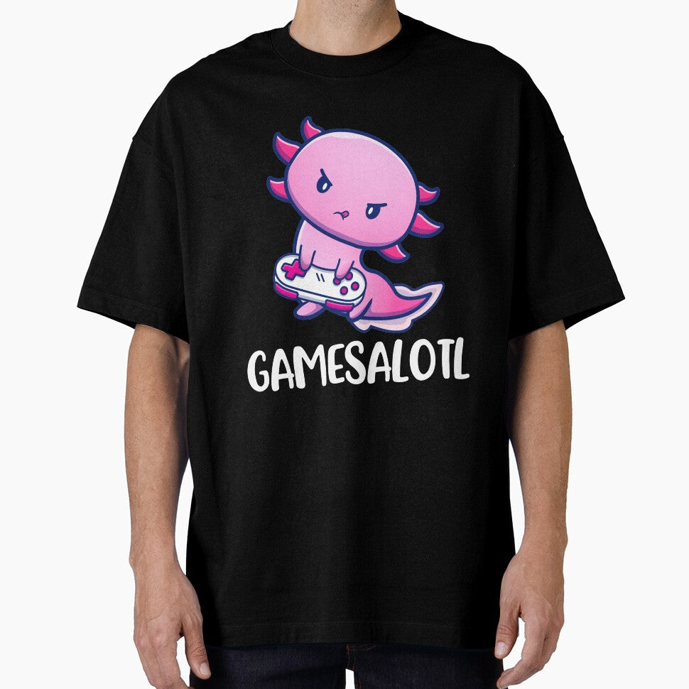 Gamesalotl Funny Axolotl Playing Video Games by seasonings