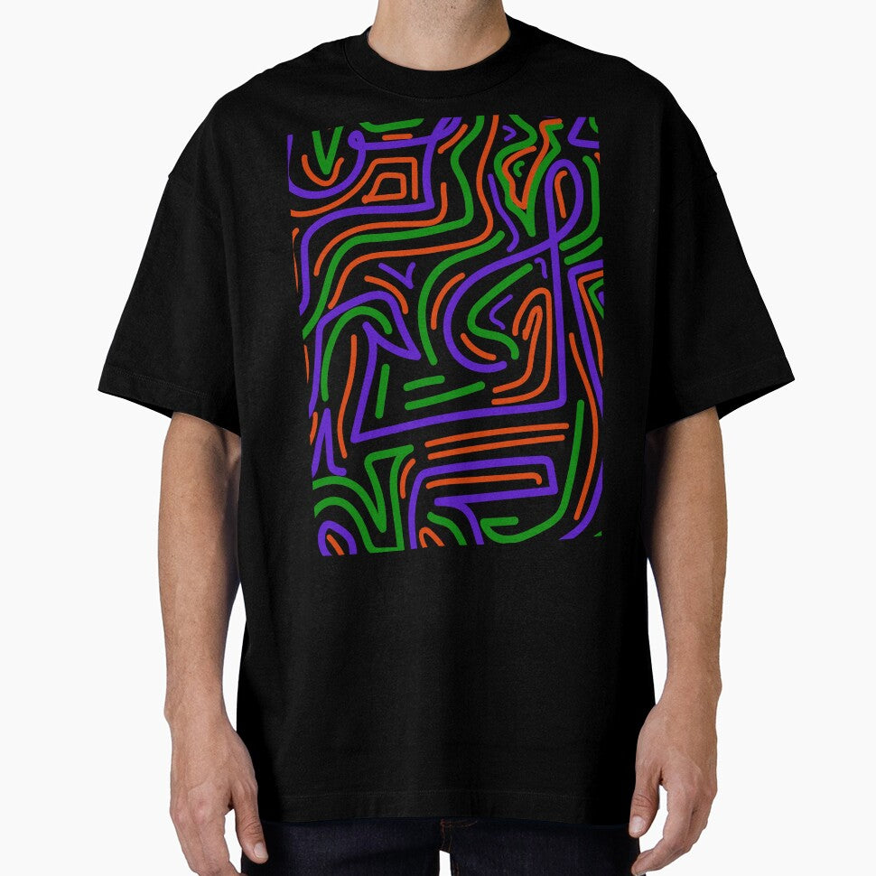 90s movie theater inspired funky swirling pattern- Drive-in by studioarchive