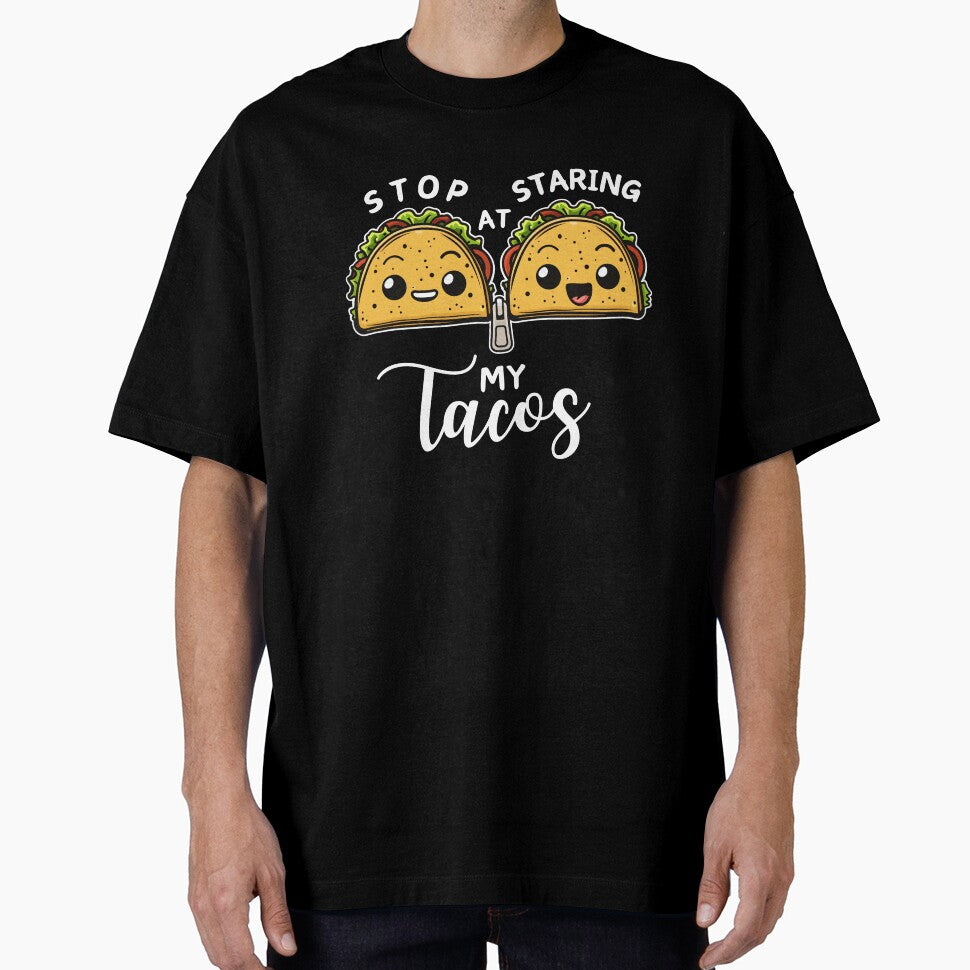 Stop Staring At My Tacos Funny Happy Taco Zip Together by PantatKiller