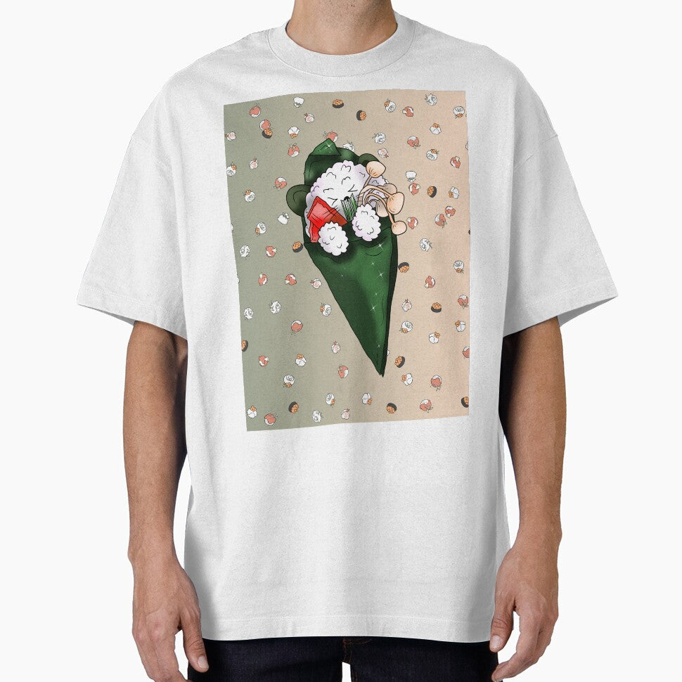 sleepy cartoon sushi temaki by CuisineCat