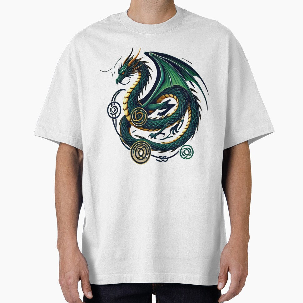 Celtic Dragon Knot – Gaelic Mythology Art, Bold Fantasy Design by CrazyGirlllc
