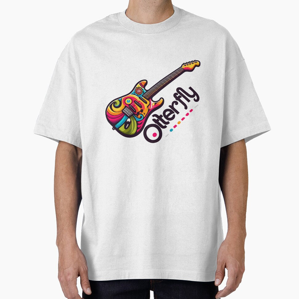 Otterfly colorful hippie guitar by OtterDesigns