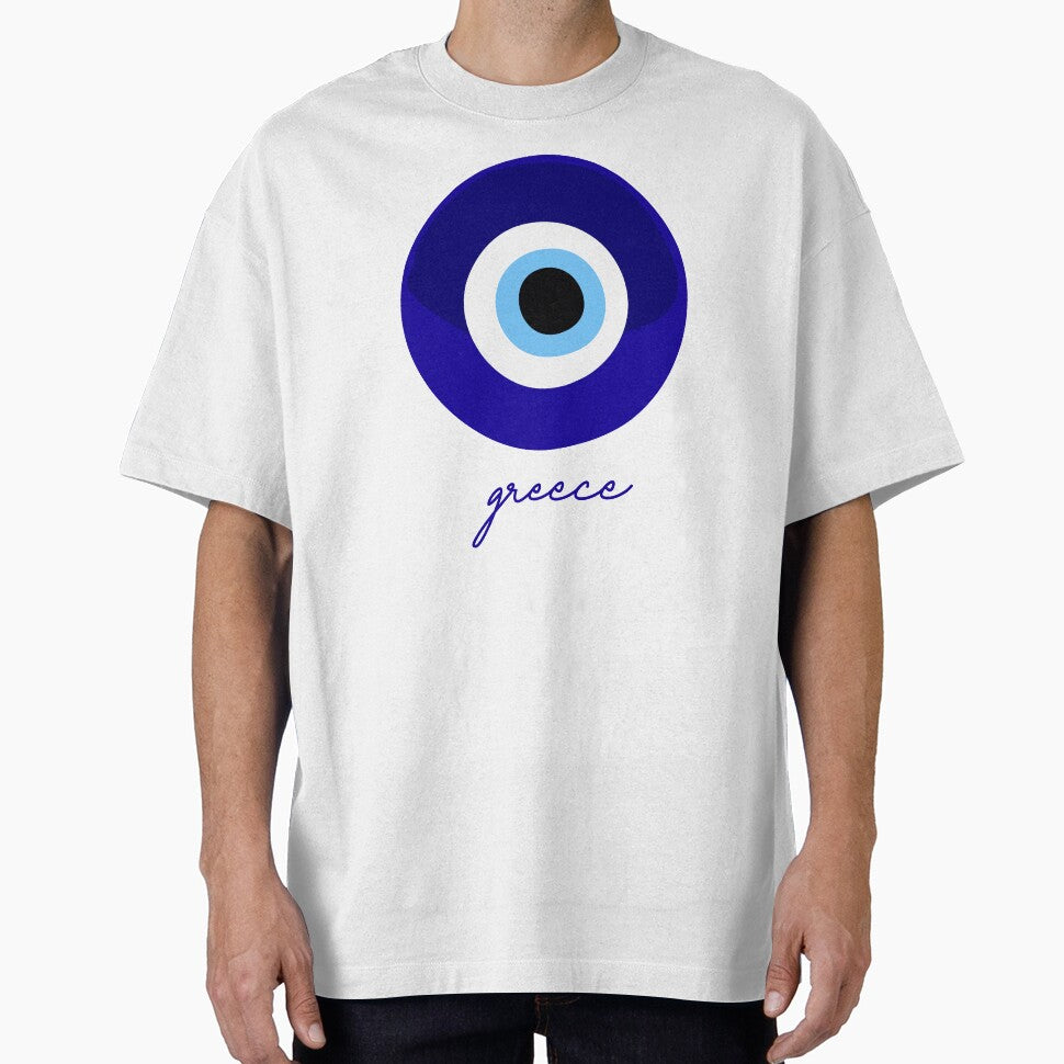 Greece, "Mati" bad eye - blue white. by angelisart