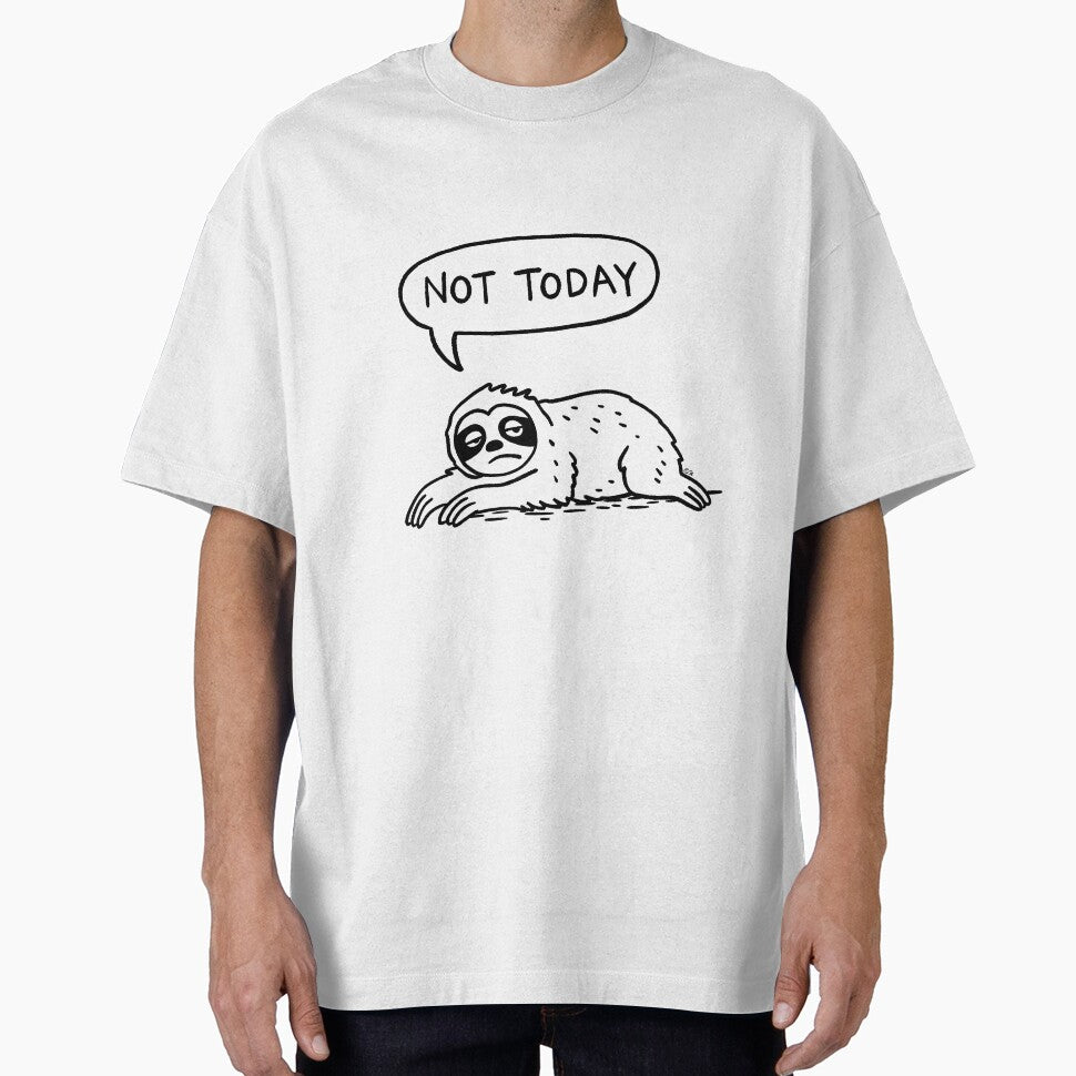 Lazy Sloth Doodel -Not today by PickledjoArt