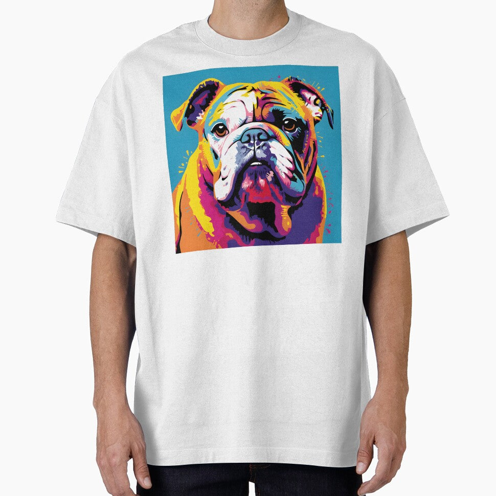 pop art digital print of bulldog by dcrc