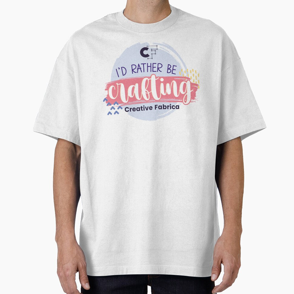 Creative Fabrica "I'd Rather be Crafting" Quote by CFMerch