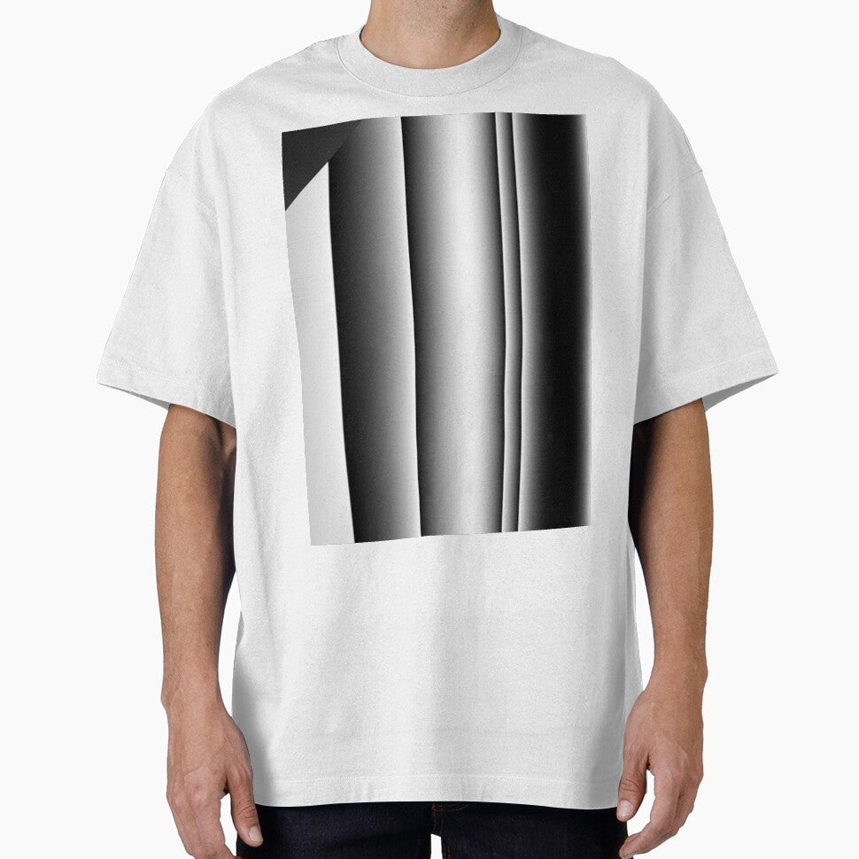 CONTEMPORARY BLACK AND WHITE AND GREY FRACTURED STRIPE by ozcushionstoo
