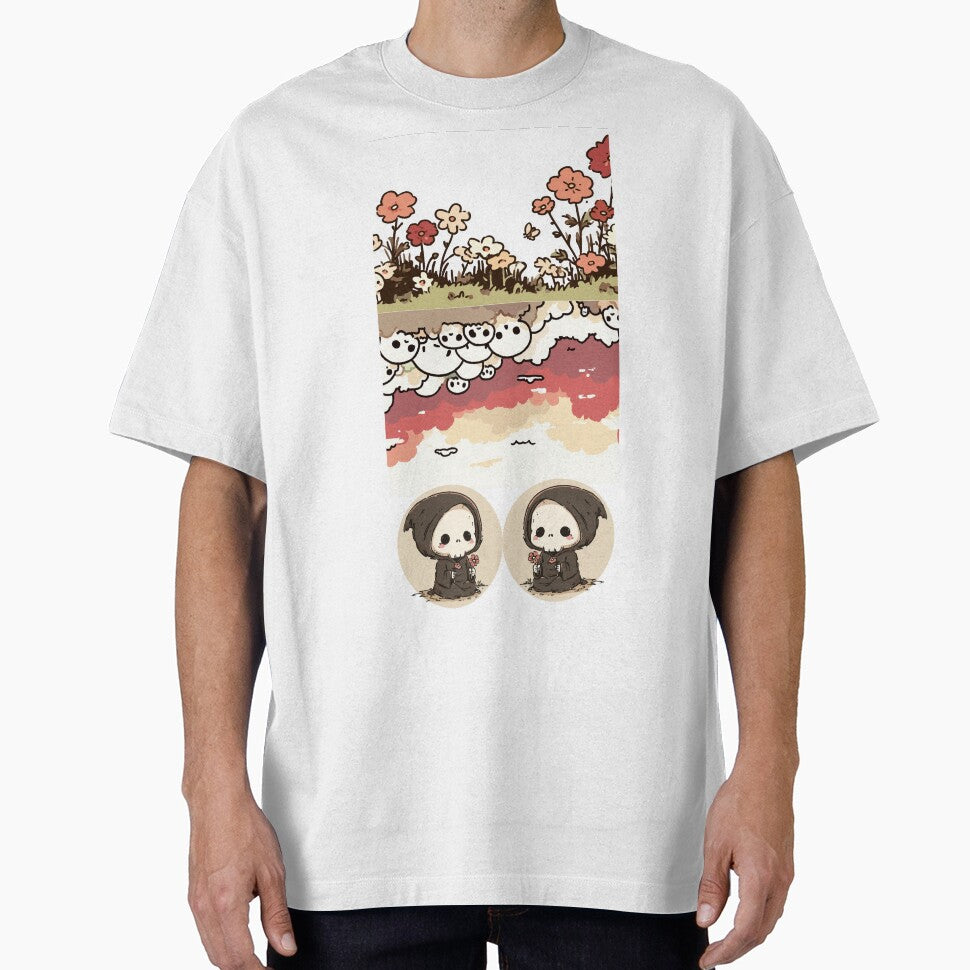 Cute Grim Reaper With Flower Pastel Goth Kawaii Gothic Design by Region
