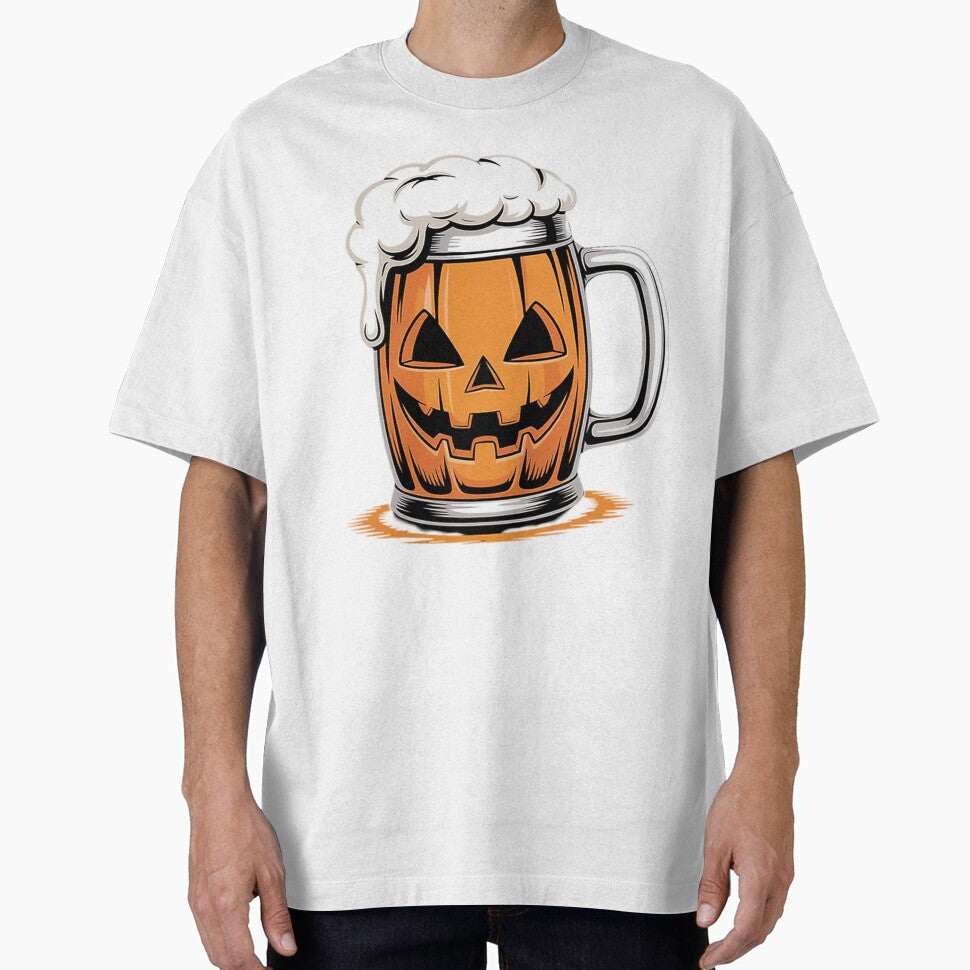 Beer Lover Pumpkin Halloween Funny Drinking Beer by DONALDMCKI