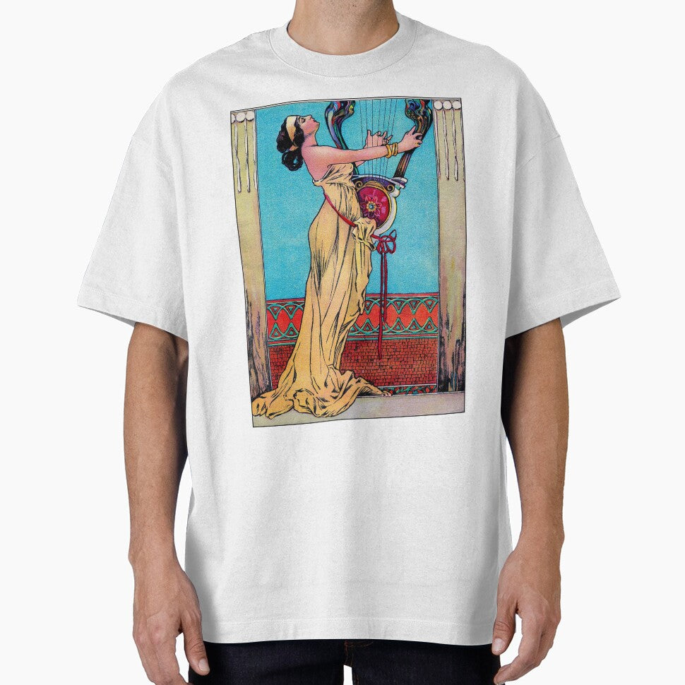 Maiden Harpist - Vintage Art Nouveau by elevens