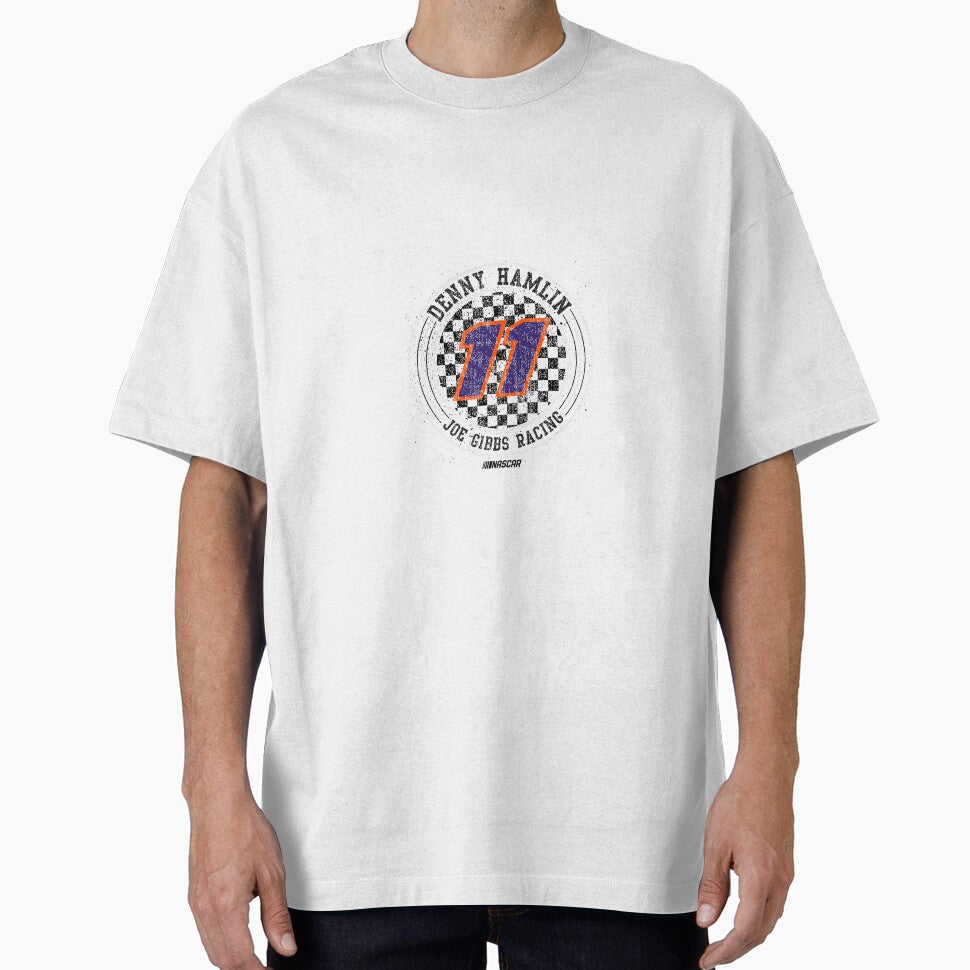 NASCAR - Denny Hamlin - Checkered Circle Premium Tri-Blend by MichelleELawren