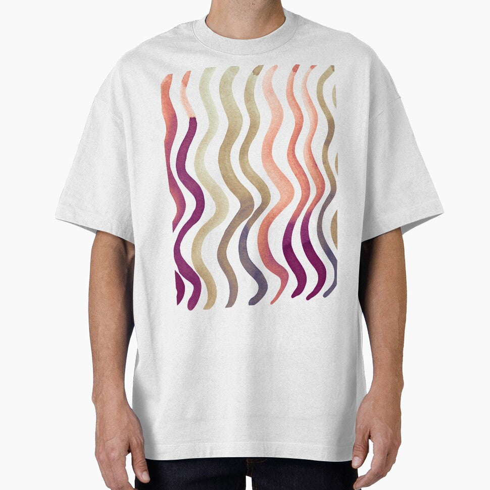 Wavy lines - coral and sand by wackapacka